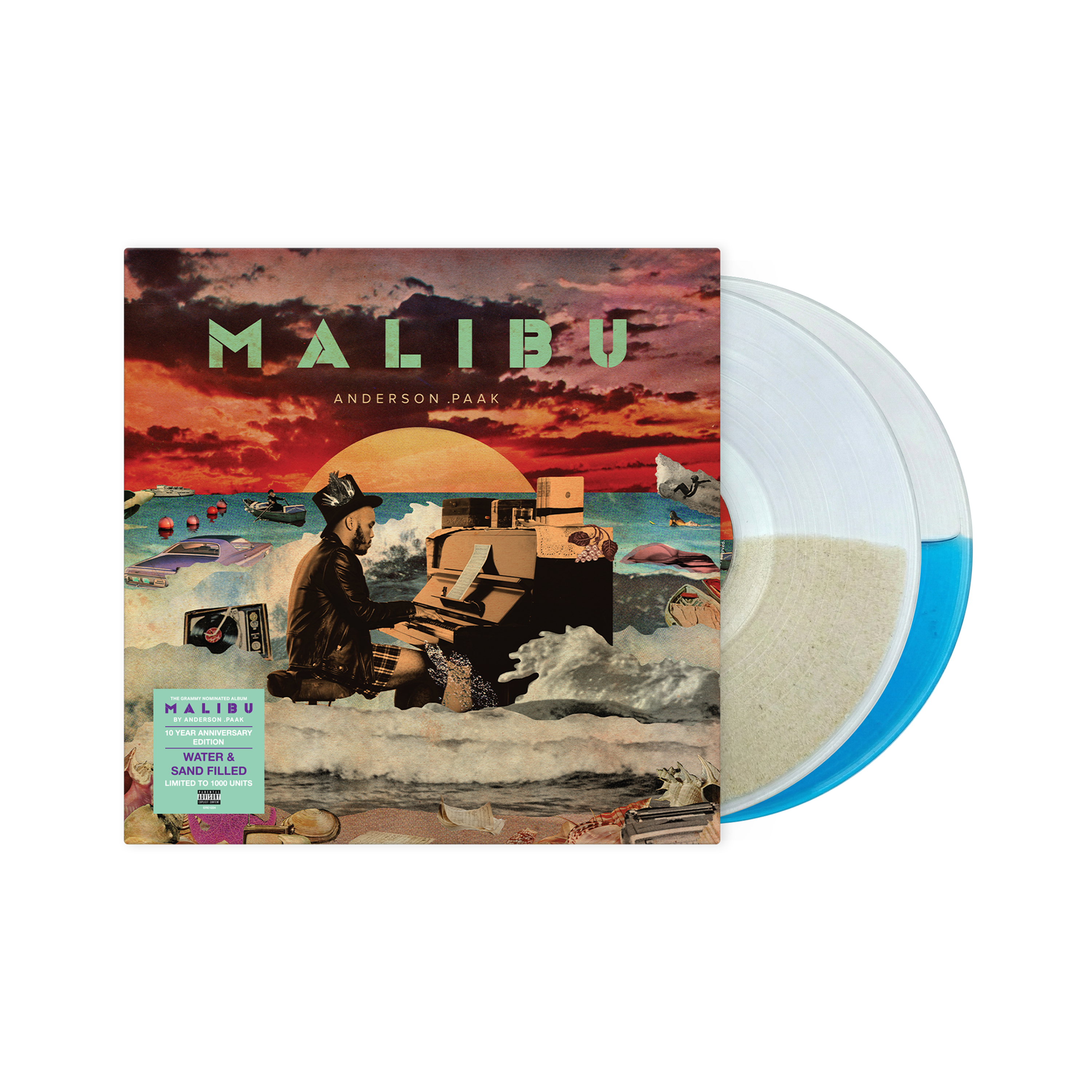 MALIBU 10 YEAR ANNIVERSARY SAND & WATER FILLED 2LP VINYL